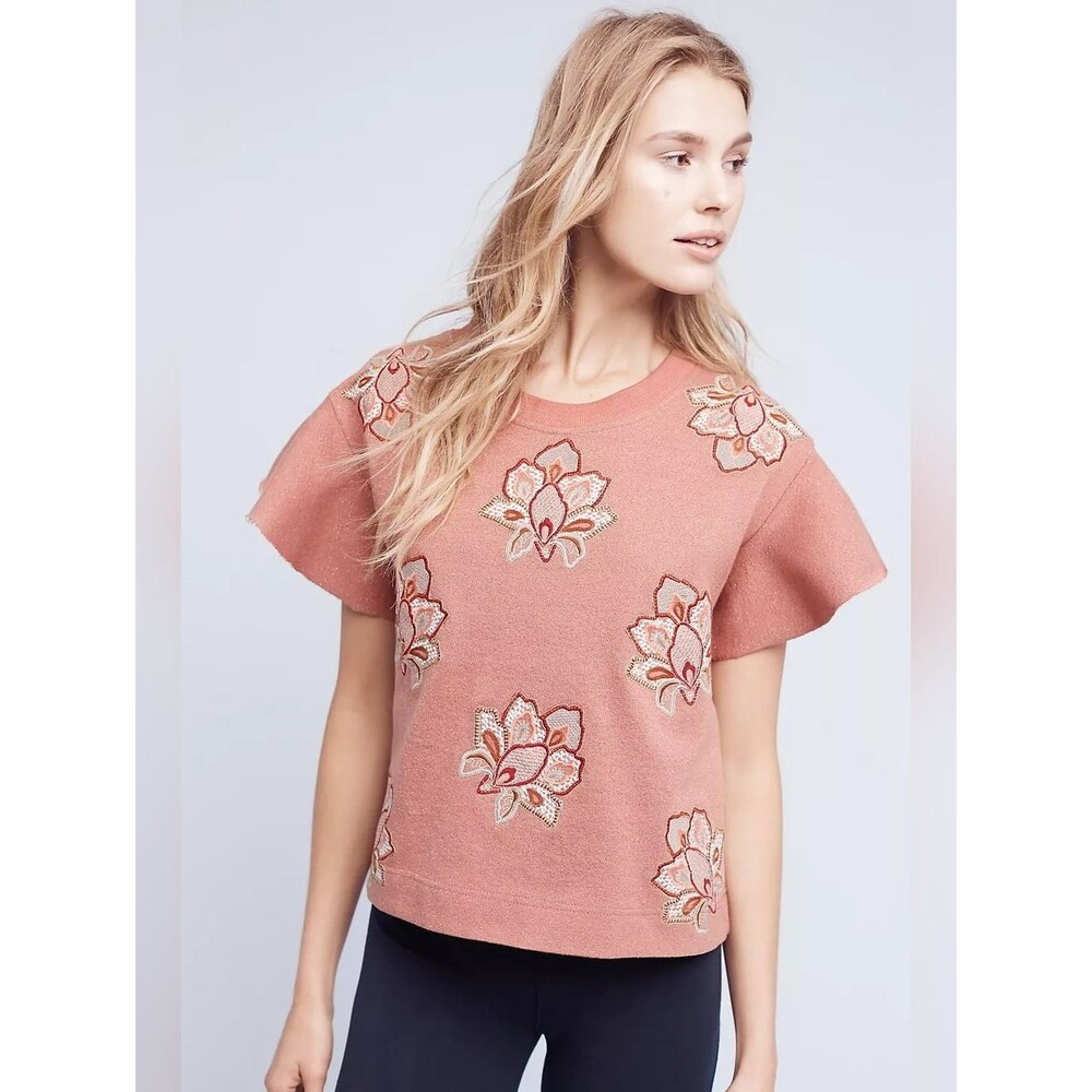 Anthropologie Chloe Olivers  Embroidered Padma Pullover